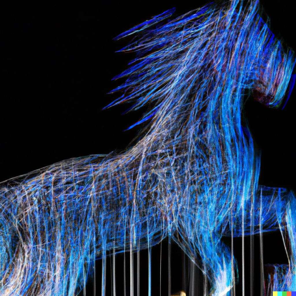 a horse, kinetic art